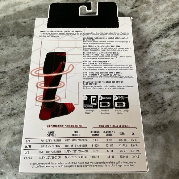 CSX Compression Sport Sock 20-30 mmHg Size XL black/silver - Picture 3 of 8